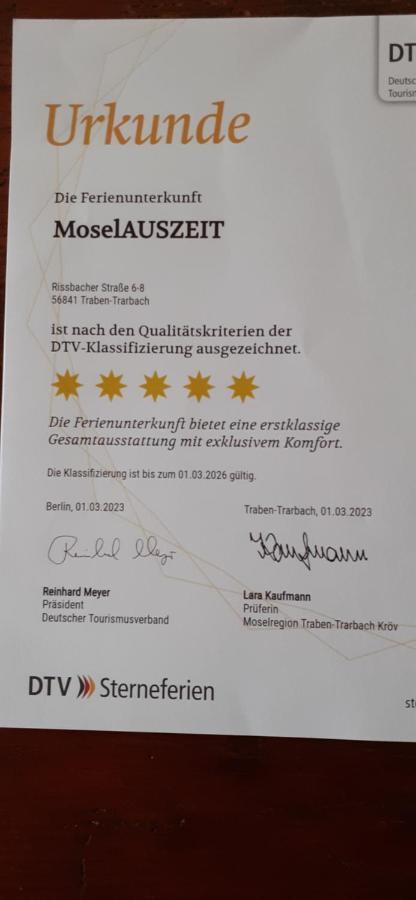 Neu - Moselauszeit Traben Traben-Trarbach Exterior foto